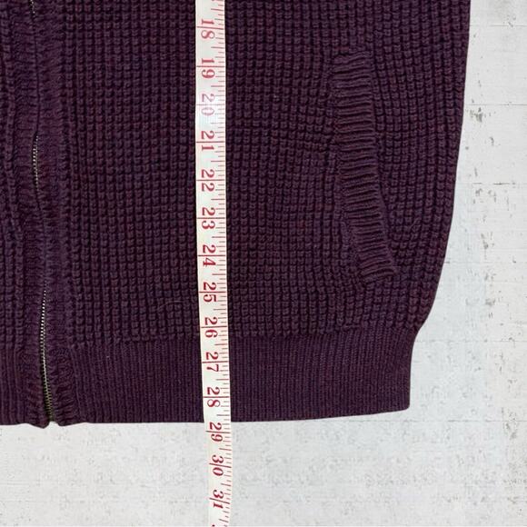 LL Bean Men’s Organic Cotton Waffle Knit Full Zip Cardigan Sweater XXL Tall - Picture 8 of 10